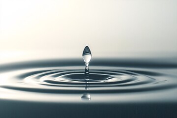 Water Drop Ripples Minimalist Abstract