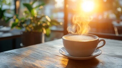 Morning Coffee with Sunlight
