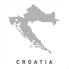 Dotted Map of Croatia 