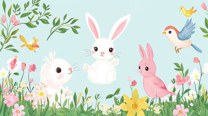 Fototapeta premium Vector animal background