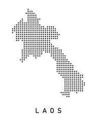 Dotted Map of Laos 