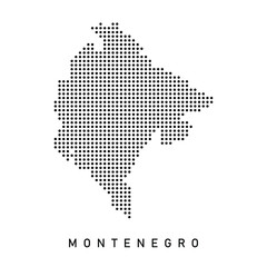 Obraz premium Dotted Map of Montenegro 