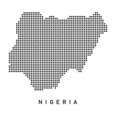 Dotted Map of Nigeria 