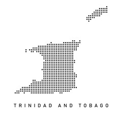 Dotted Map of Trinidad and Tobago 