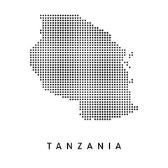Fototapeta premium Dotted Map of Tanzania 