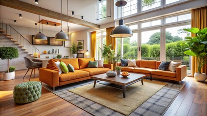 This modern Dutch house showcases a harmonious blend of minimalist decor and warm hues, resulting in a cozy