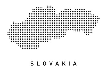 Dotted Map of SLOVAKIA 