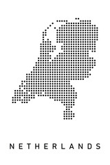 Obraz premium Dotted Map of Netherlands 