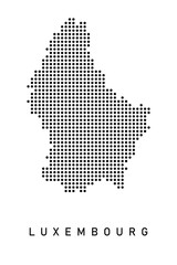 Dotted Map of Luxembourg 