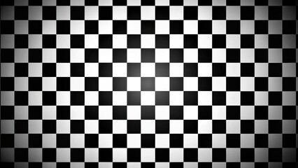 Fototapeta premium High angle black and white checkered abstract background