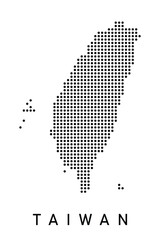 Dotted Map of Taiwan 