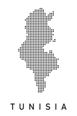 Dotted Map of Tunisia 