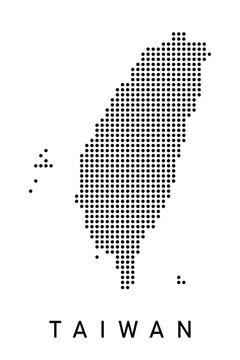 Dotted Map of Taiwan 