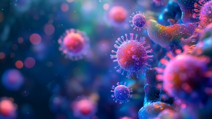Fototapeta premium Abstract Virus Representation