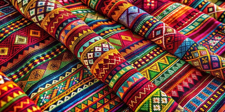 Vibrant rebo fabric showcases stunning patterns and textures, reflecting the artistry, craftsmanship, and deep cultural