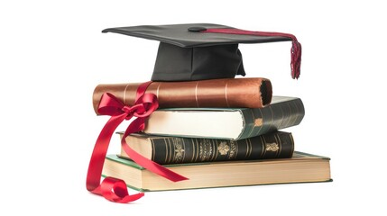 Graduation Cap and Books