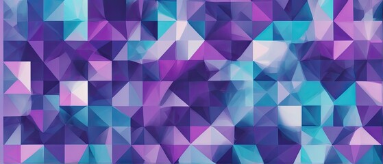 Obraz premium Abstract Geometric Pattern in Purple and Blue Tones