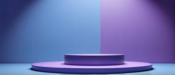 Fototapeta premium Minimalist Purple and Blue Platform