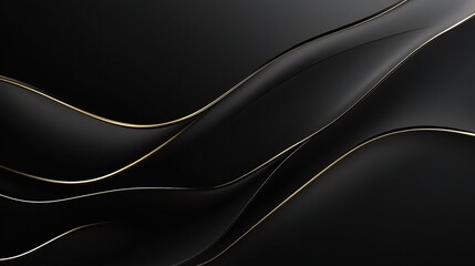 Obraz premium Elegant Black Background with Smooth Curves and Lines