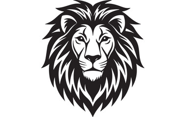 Lion head isolated on white background. Lion head vector illustration.