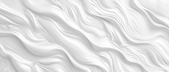 Obraz premium Abstract White Flowing Silk Texture, Elegant Background, Fluid Wave Design