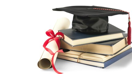 Graduation Cap, Diploma, and Books