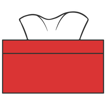 recommend clip art: red tissue box cartoon illustration