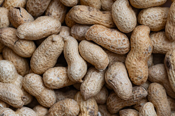 closeup of peanuts textured background