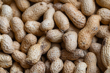 closeup of peanuts textured background