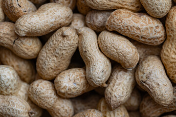 Fototapeta premium closeup of peanuts textured background