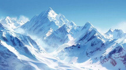 Obraz premium Snowy Mountain Range