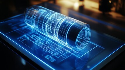 Futuristic Blueprint Technology