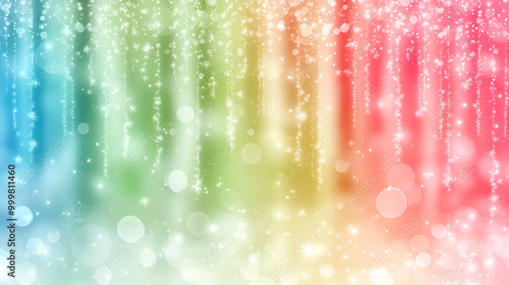 Aufkleber colorful bokeh background with shimmering lights and gradient effects for a festive atmosphere