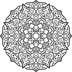 Mandala. Ethnic round ornament.Coloring page. Vector illustration.