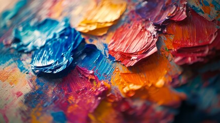 Fototapeta premium Colorful Oil Paint Palette