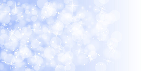 Blue Bokeh Lights Sparkle Background