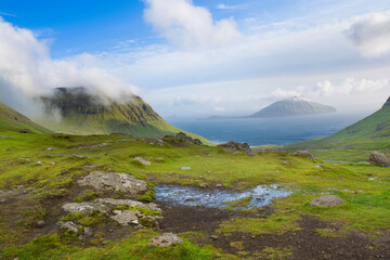 View of Koltur island from Streymoy, Faroe Islands