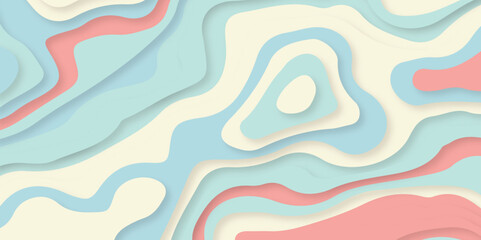 Abstract modern background vector with wave papercut style. Abstract square vector background with organic color.