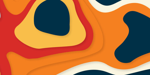 Abstract modern background vector with wave papercut style. background design. Abstract geometric design for posters.
