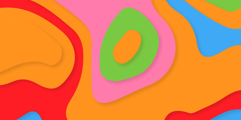 Abstract modern background vector with wave papercut style. background design. Abstract geometric design for posters.