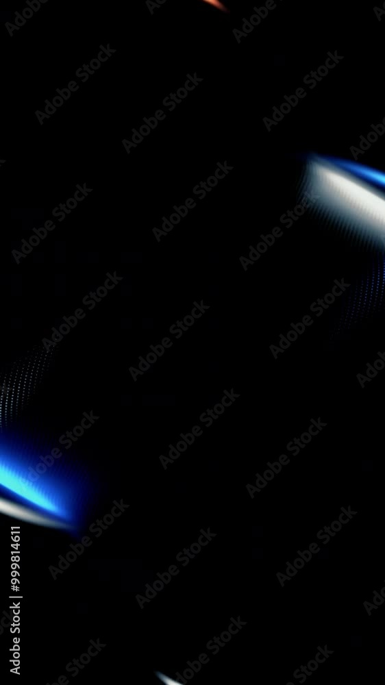 Aufkleber wavy dynamic surface, abstract colorful texture with neon wave ripples flowing on black background, 