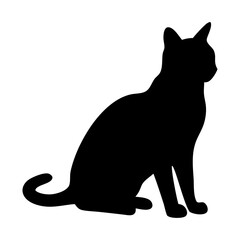 Side view cat vector silhouette