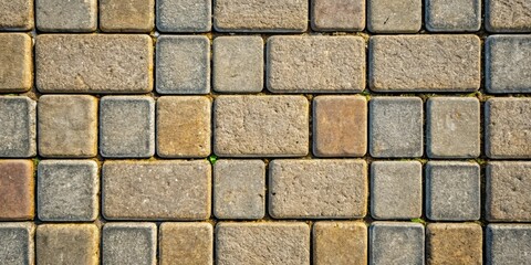 Fototapeta premium Paving stone pavement texture, perfect for backgrounds and design projects, cobblestone, pavement, texture, top view