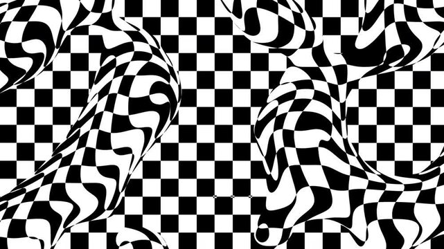 Optical illusion black and white with zig zag lines, in the style of creased crinkled wrinkled. Black and white monochrome