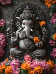 Fototapeta premium beautiful statue of lord ganesha
