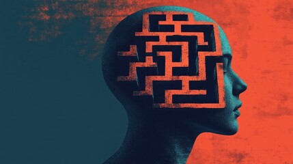 The Labyrinth of Thought: A Digital Art Exploration of the Human Mind