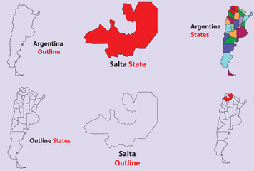 Obraz premium Rio Negro map vector of Argentina, Rio Negro line map, Rio Negro with city map, Rio Negro outline map