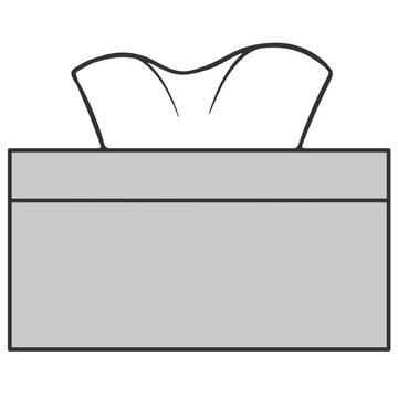 recommend clip art: gray tissue box cartoon illustration