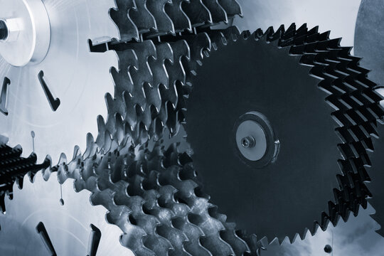 Modern sawmill. Industry sawing boards close-up. sawmill on a wood manufacture, woodworking repair and construction concept