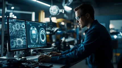 Engineer Working with Advanced Technology